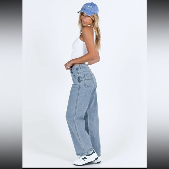 Tami Cargo Jeans Mid Wash Denim by Princess Polly - Picture 8 of 9